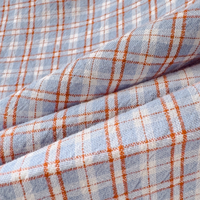 91家纺网 家纺一手货源 找家纺 金丝鸟家纺 2024新款A类全棉色织水洗棉单床单系列（学生床） 蓝红田格