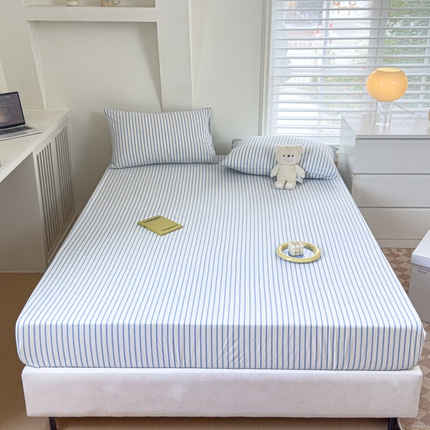 91家纺网 家纺一手货源 找家纺 （总）金丝鸟家纺 2024新款A类全棉色织水洗棉床笠系列