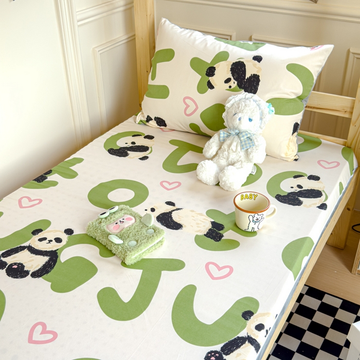 91家纺网 家纺一手货源 找家纺 金丝鸟家纺 2024新款全棉水晶绒床垫套 国宝字母