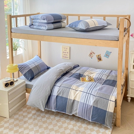 91家纺网 家纺一手货源 找家纺 （总）天之爱 2025新款开学季0.9床纯棉学生床笠三件套