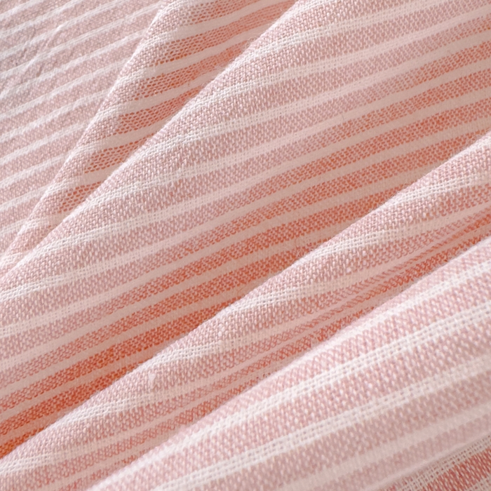 91家纺网 家纺一手货源 找家纺 金丝鸟家纺 2024新款A类全棉色织水洗棉单床单系列（学生床） 粉细条