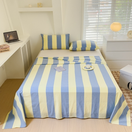 91家纺网 家纺一手货源 找家纺 （总）金丝鸟家纺 2024新款A类全棉色织水洗棉单床单系列