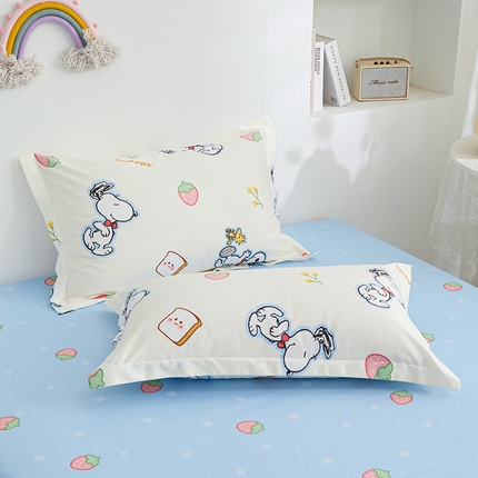 91家纺网 家纺一手货源 找家纺 （总）钰伶 2025新款全棉13372史努比纯棉单枕套