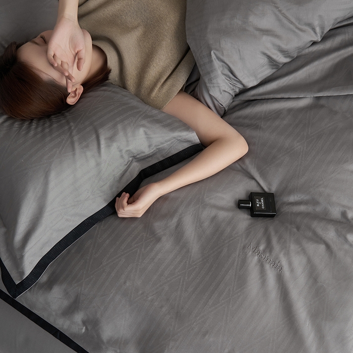 91家纺网 家纺一手货源 找家纺 安莱生活 2024新款60S天丝棉提花四件套（黑金系列） 黑金系列-安道尔