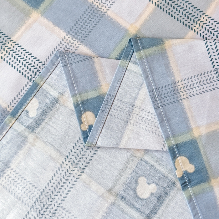 91家纺网 家纺一手货源 找家纺 金丝鸟家纺 2024新款全棉小清新印花单床单系列（学生床） 小格米奇