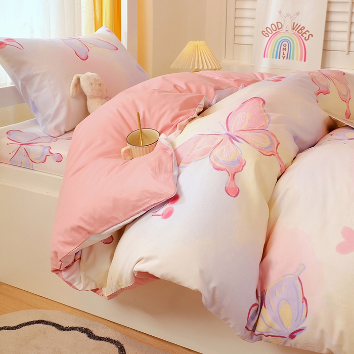 91家纺网 家纺一手货源 找家纺 （总）金鑫汇家纺 2024新款全棉宿舍印花三件套第二批