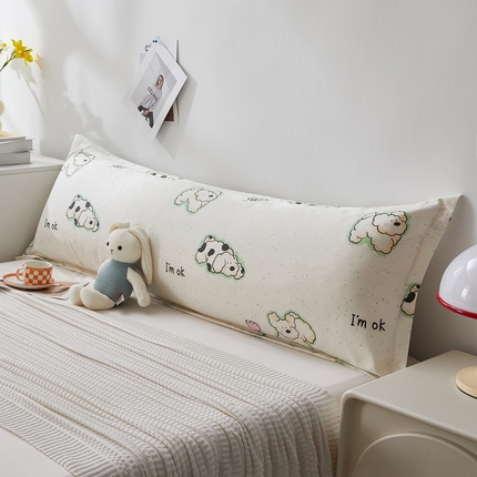 91家纺网 家纺一手货源 找家纺 （总）翎盈家纺 2024新款纯棉枕套小清新印花双人全棉枕套