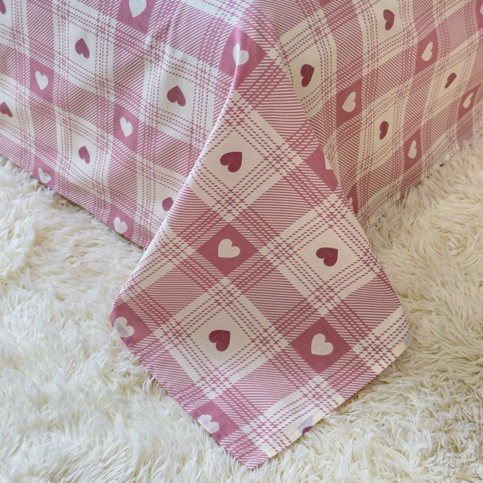 91家纺网 家纺一手货源 找家纺 金丝鸟家纺 2024新款全棉小清新印花单床单系列 美心格