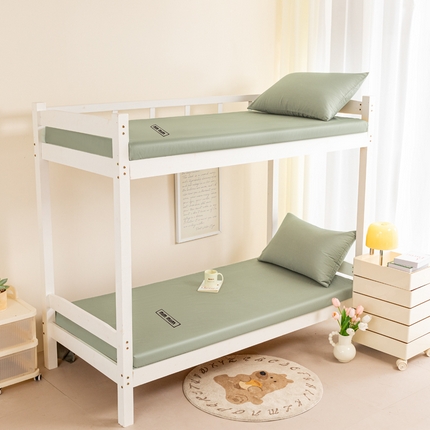 寐眠 2024新款40支全棉刺绣学生床笠  橄榄绿