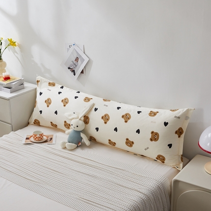 91家纺网 家纺一手货源 找家纺 （总）翎盈家纺 2024新款纯棉枕套小清新印花双人全棉枕套