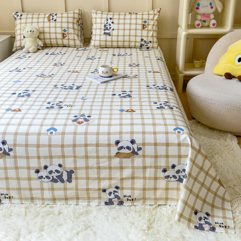 91家纺网 家纺一手货源 找家纺 （总）金丝鸟家纺 2024新款全棉小清新印花单床单系列