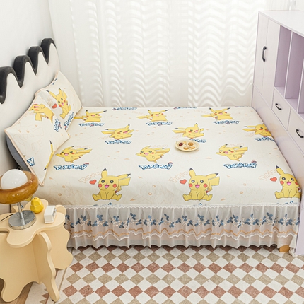 91家纺网 家纺一手货源 找家纺 手艺人沙发垫炕垫 2025新款迪士尼卡通印花三明治冰丝凉席床盖榻榻米炕盖炕垫系列L90-L99 L98