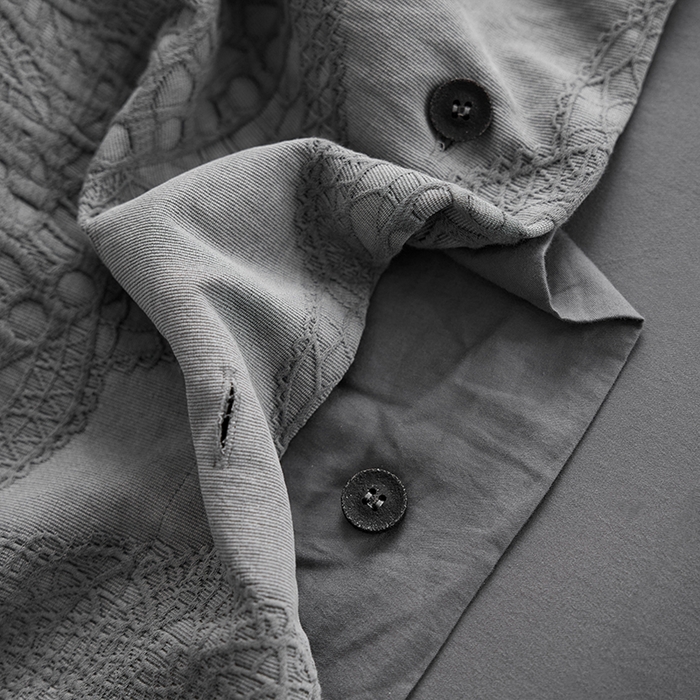 91家纺网 家纺一手货源 找家纺 安莱生活 2025新款棉麻纱洗大提花四件套--梦露系列 梦露-深灰