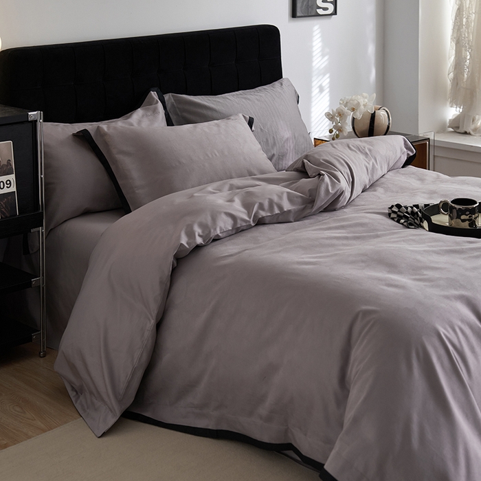 91家纺网 家纺一手货源 找家纺 安莱生活 2024新款60S天丝棉提花四件套（黑金系列） 黑金系列-泫雅