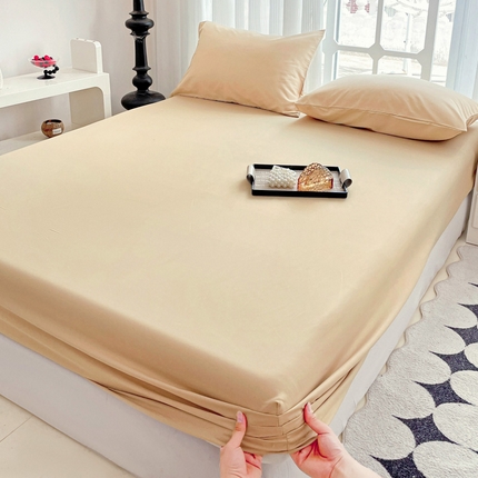 91家纺网 家纺一手货源 找家纺 （总）金丝兔 2025新款水洗棉床笠纯色床笠跨境外贸床笠单层床笠