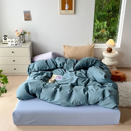 绫韵家纺 2024秋冬新款A类全棉加厚磨毛混搭纯棉磨毛四件套 大麦町·光辉·紫藤·米驼