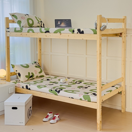 91家纺网 家纺一手货源 找家纺 金丝鸟家纺 2024新款全棉小清新印花单床笠系列（学生床） 国宝字母