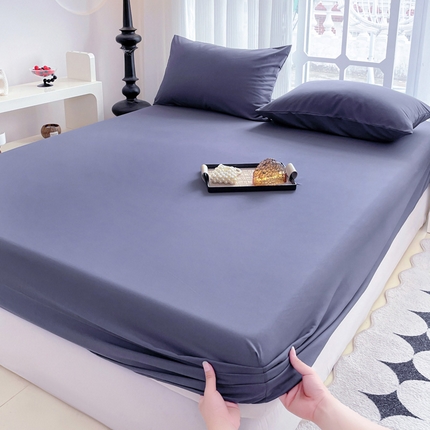 91家纺网 家纺一手货源 找家纺 （总）金丝兔 2025新款水洗棉床笠纯色床笠跨境外贸床笠单层床笠