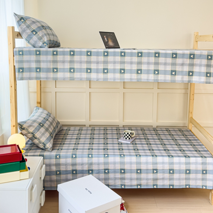 91家纺网 家纺一手货源 找家纺 金丝鸟家纺 2024新款全棉小清新印花单床单系列（学生床） 小格米奇