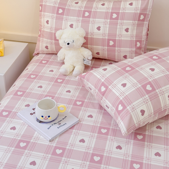 91家纺网 家纺一手货源 找家纺 金丝鸟家纺 2024新款全棉小清新印花单床笠系列 美心格