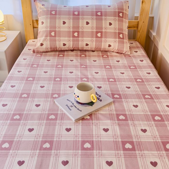 91家纺网 家纺一手货源 找家纺 金丝鸟家纺 2024新款全棉小清新印花单床单系列（学生床） 美心格