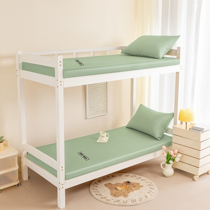 寐眠 2024新款40支全棉刺绣学生床笠  薄荷绿