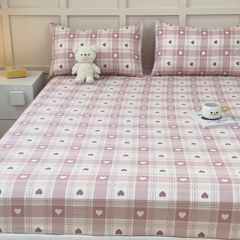 91家纺网 家纺一手货源 找家纺 金丝鸟家纺 2024新款全棉小清新印花单床笠系列 美心格