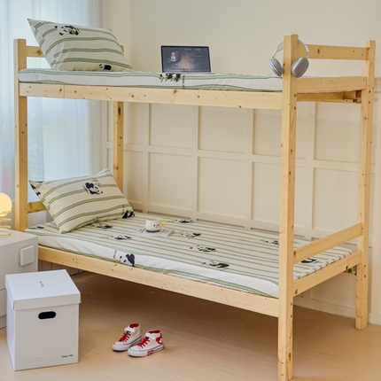 金丝鸟家纺 2024新款全棉小清新印花单床笠系列（学生床） 竹林米兜