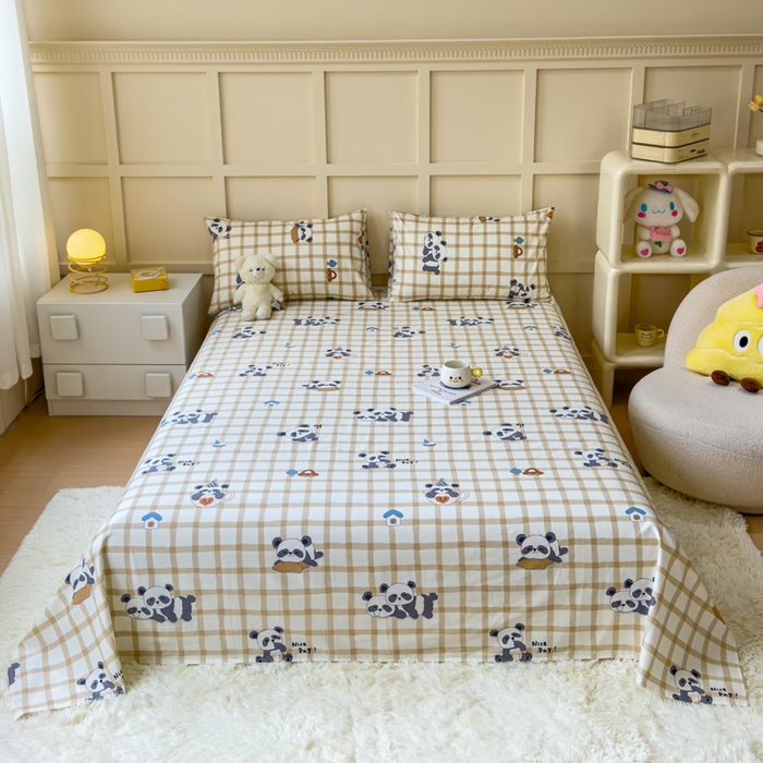 91家纺网 家纺一手货源 找家纺 （总）金丝鸟家纺 2024新款全棉小清新印花单床单系列