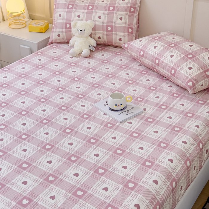 91家纺网 家纺一手货源 找家纺 金丝鸟家纺 2024新款全棉小清新印花单床笠系列 美心格