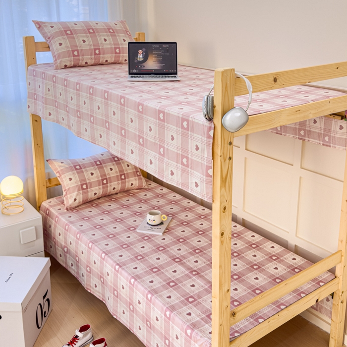 91家纺网 家纺一手货源 找家纺 金丝鸟家纺 2024新款全棉小清新印花单床单系列（学生床） 美心格