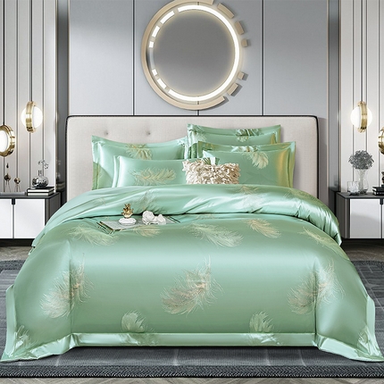 91家纺网 家纺一手货源 找家纺 （总）七夜居 2025新款欧式轻奢高精密色织贡缎提花四件套礼盒装