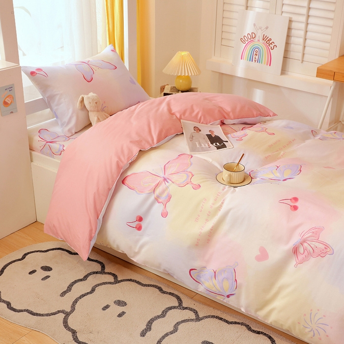 91家纺网 家纺一手货源 找家纺 （总）金鑫汇家纺 2024新款全棉宿舍印花三件套第二批