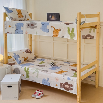 金丝鸟家纺 2024新款全棉小清新印花单床单系列（学生床） 奇妙动物园