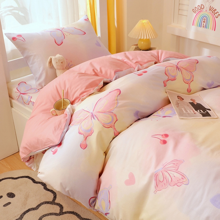 91家纺网 家纺一手货源 找家纺 （总）金鑫汇家纺 2024新款全棉宿舍印花三件套第二批