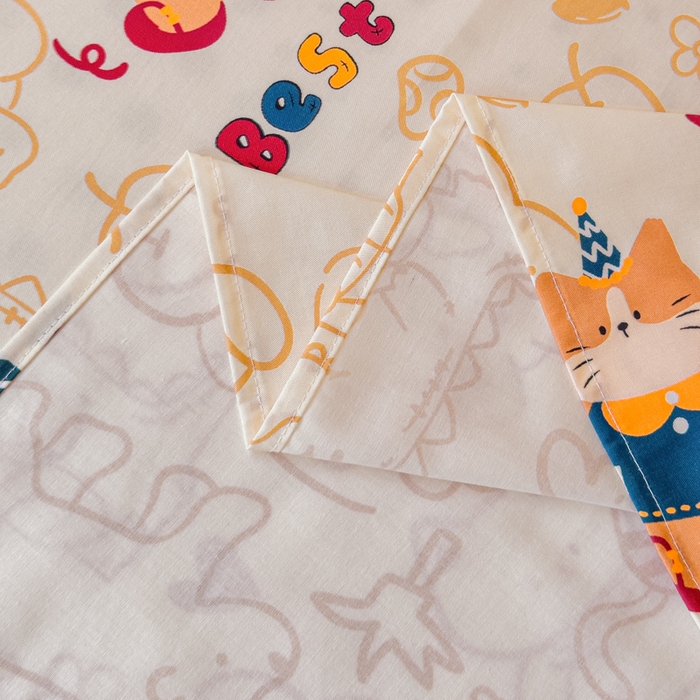 91家纺网 家纺一手货源 找家纺 金丝鸟家纺 2024新款全棉小清新印花单床单系列（学生床） 小童趣