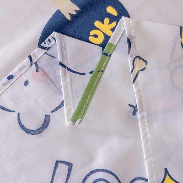 91家纺网 家纺一手货源 找家纺 金丝鸟家纺 2024新款全棉小清新印花单床单系列（学生床） 快乐小熊