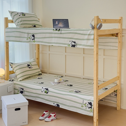 金丝鸟家纺 2024新款全棉小清新印花单床单系列（学生床） 竹林团子