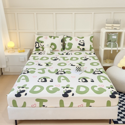 91家纺网 家纺一手货源 找家纺 （总）金丝鸟家纺 2024新款全棉小清新印花单床笠系列