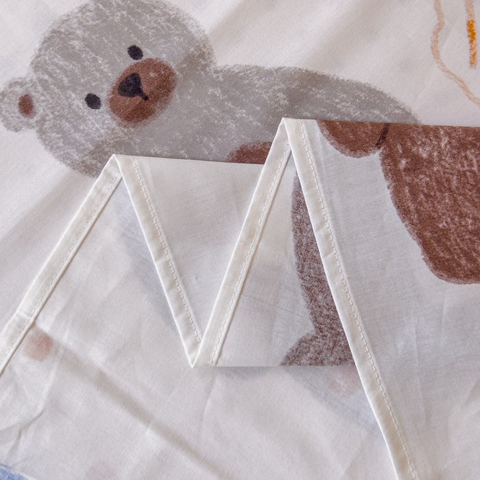 91家纺网 家纺一手货源 找家纺 金丝鸟家纺 2024新款全棉小清新印花单床单系列（学生床） 奇妙动物园