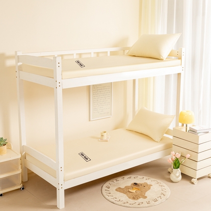 寐眠 2024新款40支全棉刺绣学生床笠  月光白