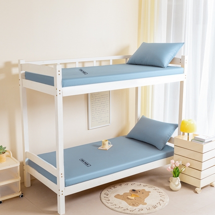 寐眠 2024新款40支全棉刺绣学生床笠  牛仔蓝