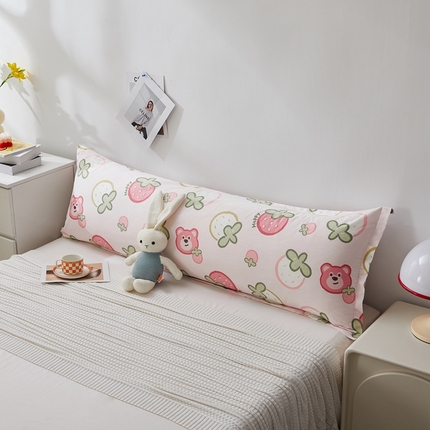 91家纺网 家纺一手货源 找家纺 （总）翎盈家纺 2024新款纯棉枕套小清新印花双人全棉枕套