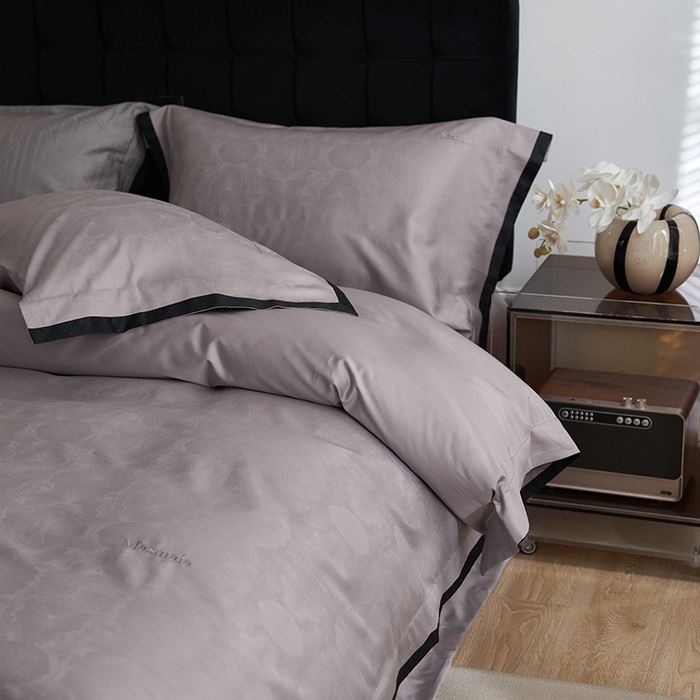 91家纺网 家纺一手货源 找家纺 安莱生活 2024新款60S天丝棉提花四件套（黑金系列） 黑金系列-泫雅