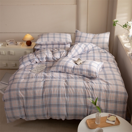 91家纺网 家纺一手货源 找家纺 多品家纺 2024新款【宜家风】【无印风】水洗棉单被套 青涩
