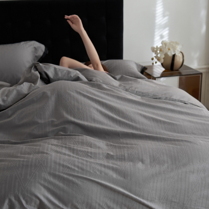 91家纺网 家纺一手货源 找家纺 安莱生活 2024新款60S天丝棉提花四件套（黑金系列） 黑金系列-安道尔