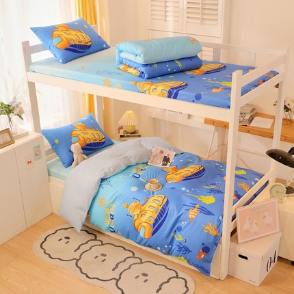 91家纺网 家纺一手货源 找家纺 （总）金鑫汇家纺 2024新款全棉宿舍印花三件套第二批