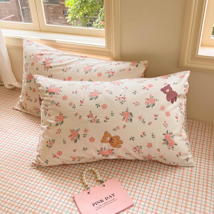 91家纺网 家纺一手货源 找家纺 晨希家居 2024新款全棉小清新印花四件套-系列二 花莹