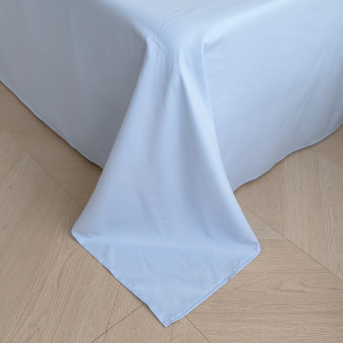 91家纺网 家纺一手货源 找家纺 曼谷家纺 新款软糯糯个性毛巾绣四件套磨毛床上用品水洗棉三件套件 棉花糖-芝士蓝