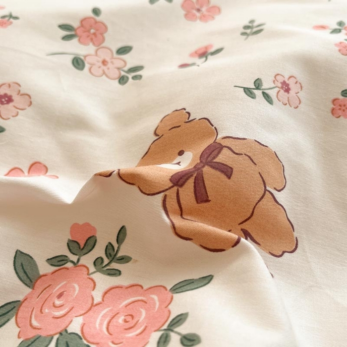 91家纺网 家纺一手货源 找家纺 晨希家居 2024新款全棉小清新印花四件套-系列二 花莹